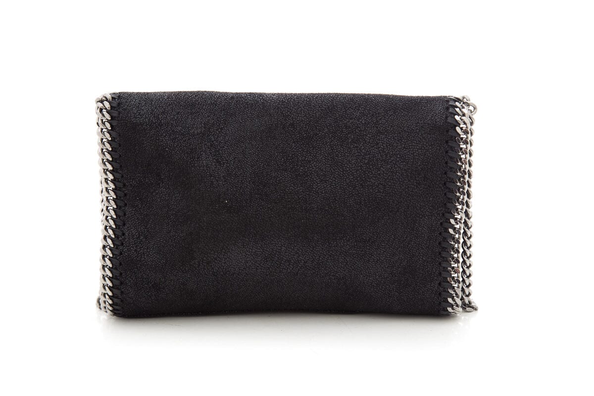 Stella McCartney Black & Silver Shaggy Deer Mini Falabella Cross-Body