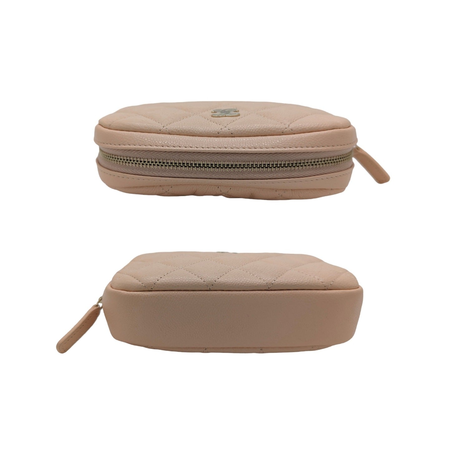 Chanel Caviar Small Curvy Classic Pouch Cosmetic Case
