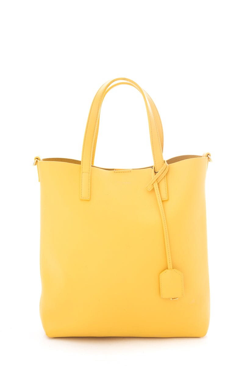 Saint Laurent Yellow Shopping Tote Handbag