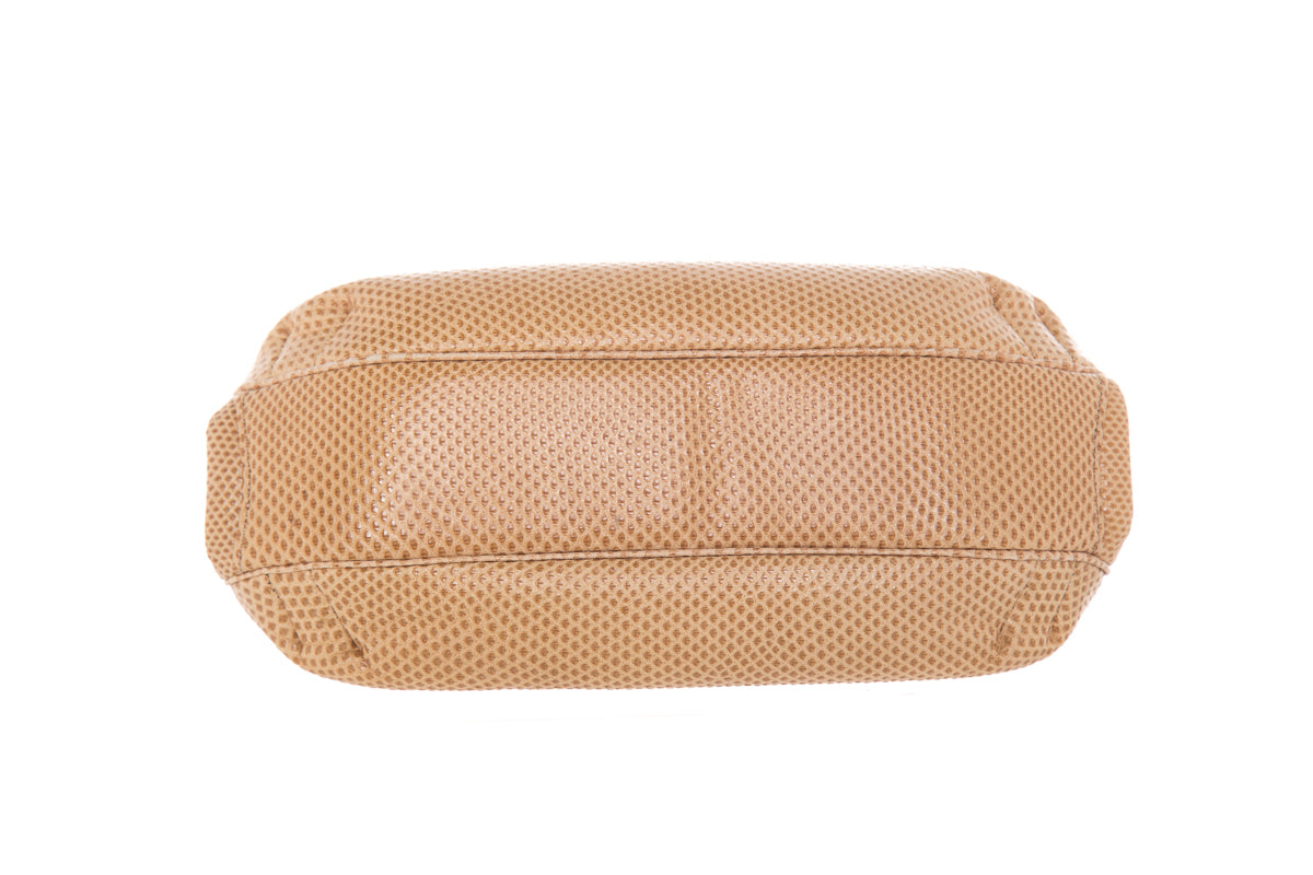 Judith Leiber Vintage Tan Embossed Croc Evening Bag