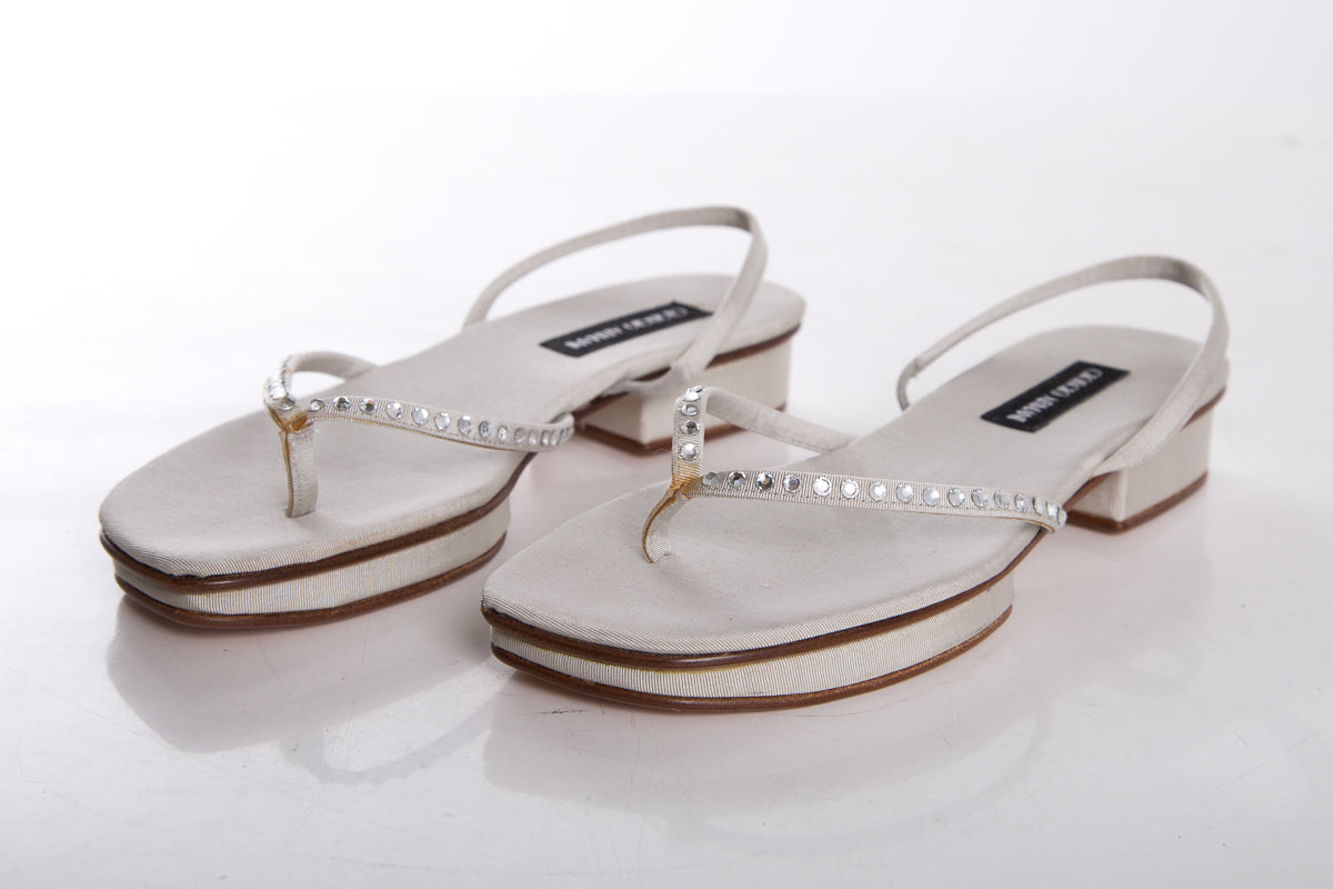 Giorgio Armani Gray Sandals SZ 36