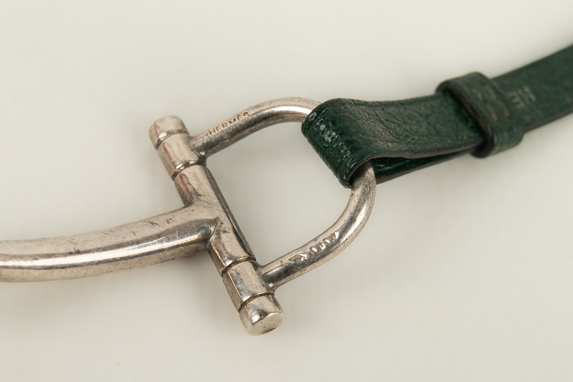 Bracelet en cuir et argent HermÃƒÆ’Ã‚Â¨s