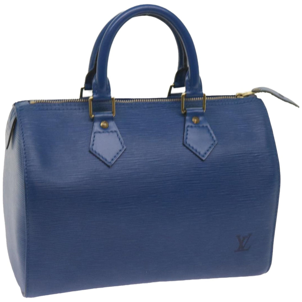Louis Vuitton Epi Speedy 25 Hand Bag Toledo Blue M43015 Lv Auth 66353