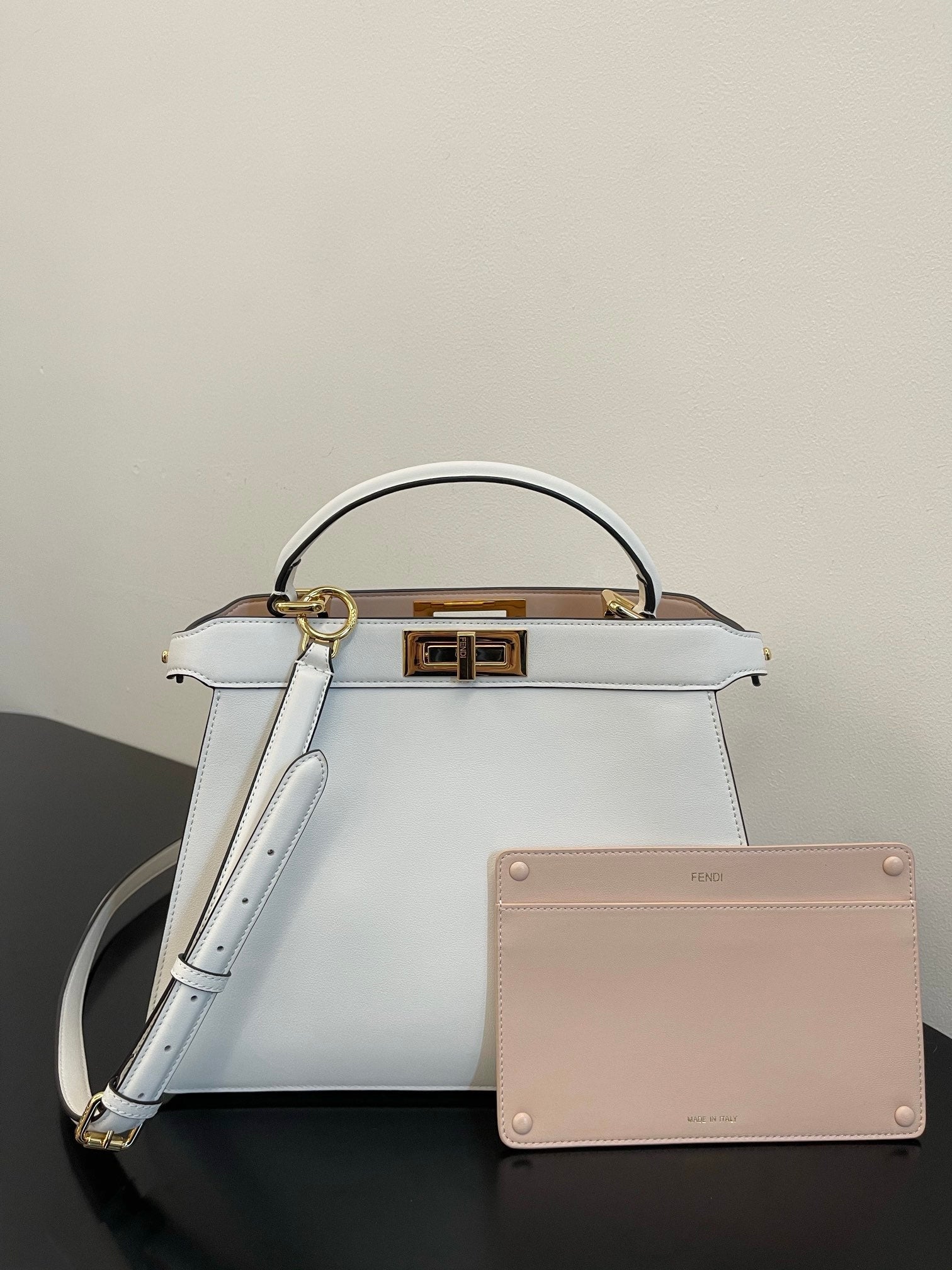 FI GlamI ISeeU Petite White Small Bag For Woman 20cm/8in