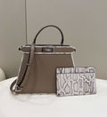 FI GlamI ISeeU MeGLAMIum Greige For Women, Handbags, Shoulder Bag 13.1in/33.5cm FF