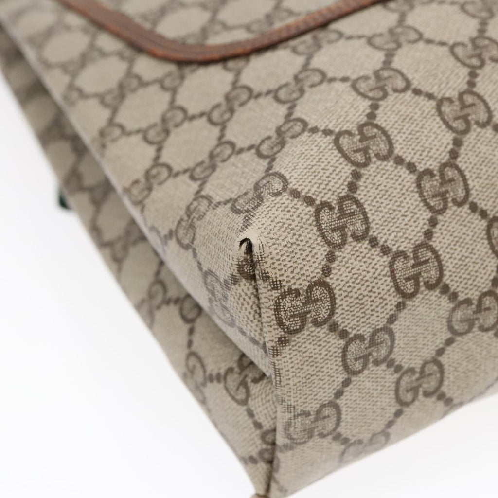 GUCCI GG Supreme Web Sherry Line Tote Bag PVC Beige 16 002 4487 90167