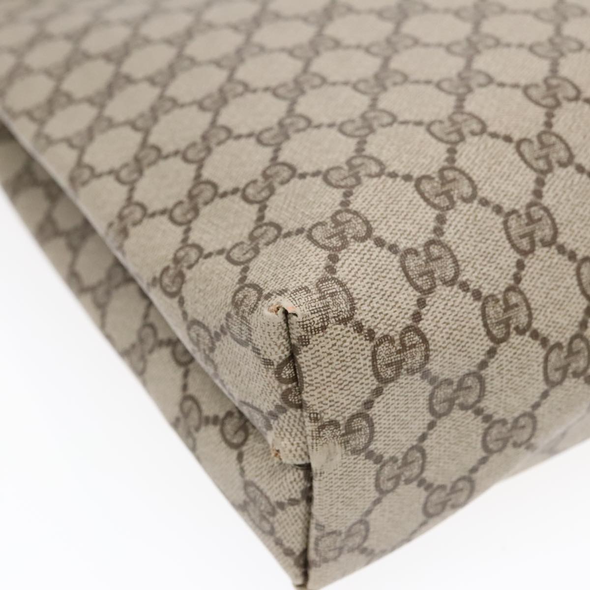 GUCCI GG Supreme Web Sherry Line Tote Bag PVC Beige 16 002 4487 90167