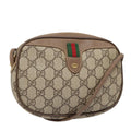 GUCCI GG Supreme Web Sherry Line Shoulder Bag PVC Beige Gold 007 58 90169
