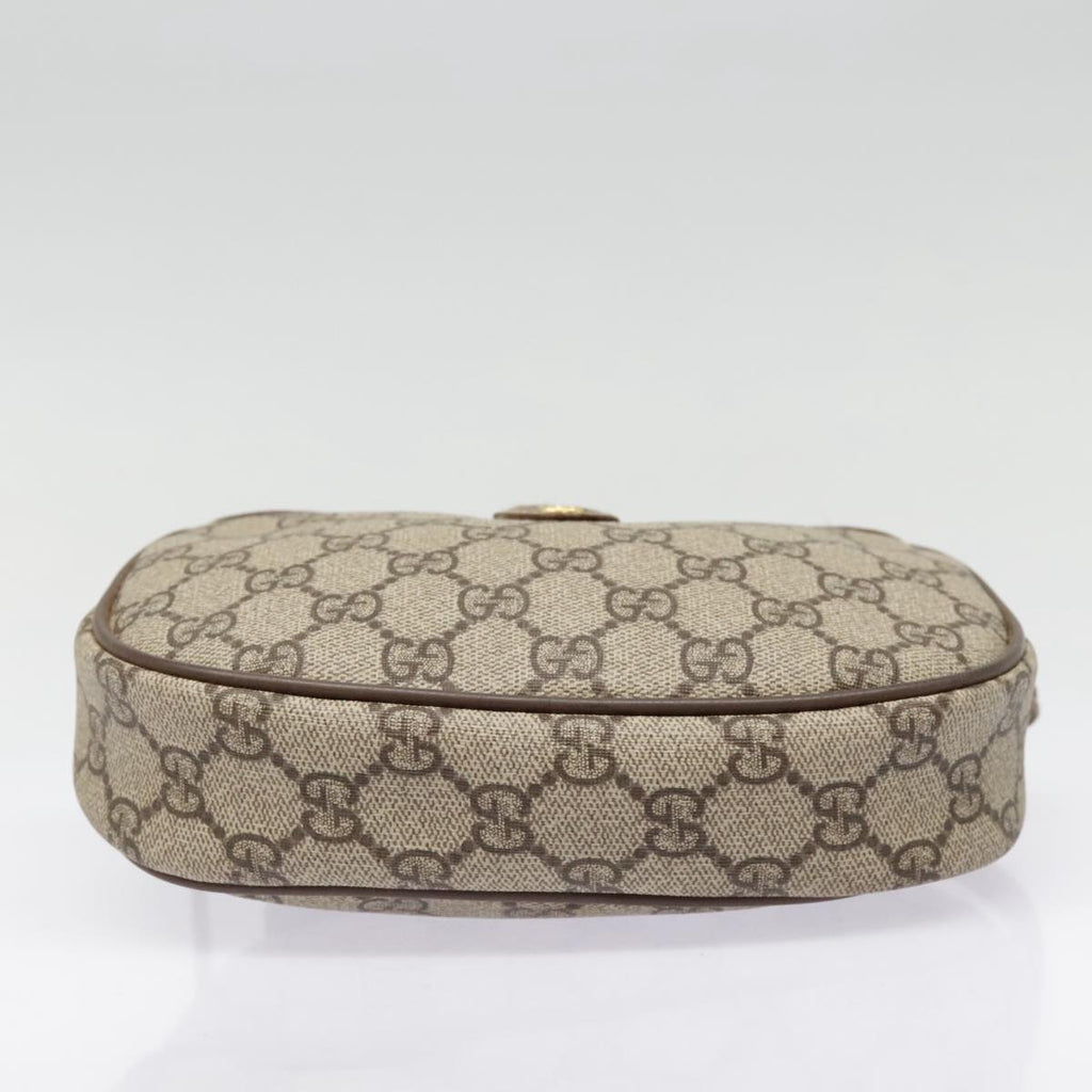 GUCCI GG Supreme Web Sherry Line Shoulder Bag PVC Beige Gold 007 58 90169