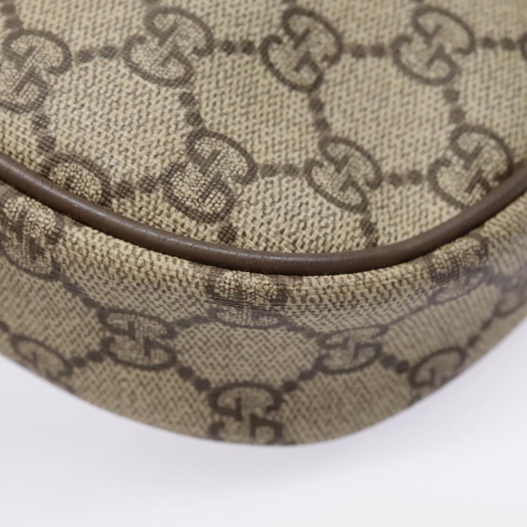 GUCCI GG Supreme Web Sherry Line Shoulder Bag PVC Beige Gold 007 58 90169