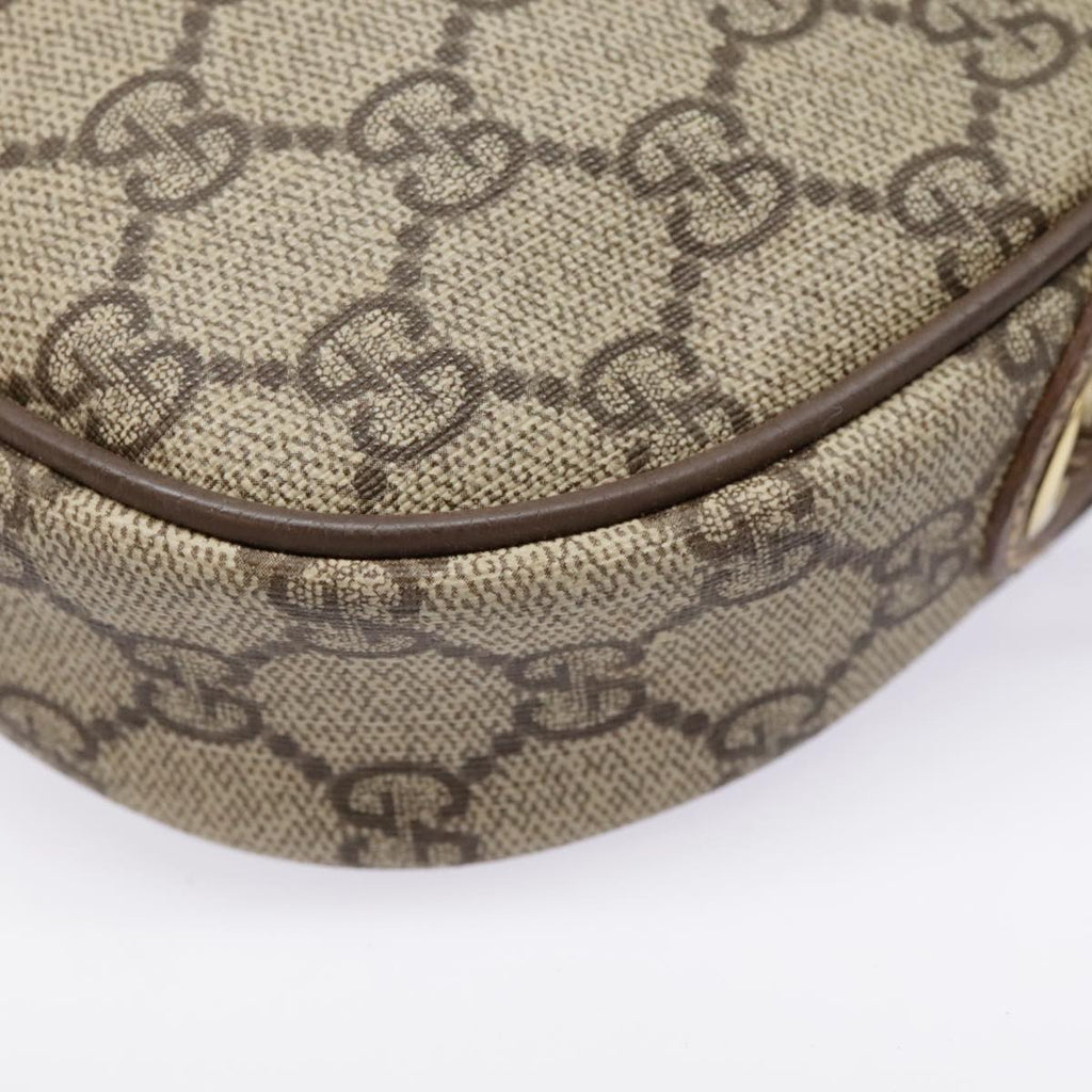 GUCCI GG Supreme Web Sherry Line Shoulder Bag PVC Beige Gold 007 58 90169