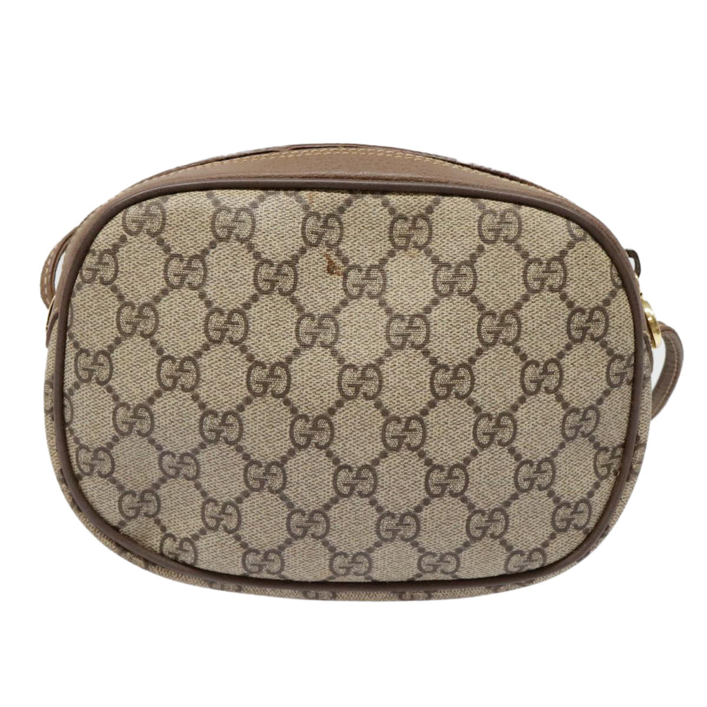 GUCCI GG Supreme Web Sherry Line Shoulder Bag PVC Beige Gold 007 58 90169