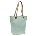 GUCCI GG Canvas Tote Bag Light Blue Gold 002 1099 90172