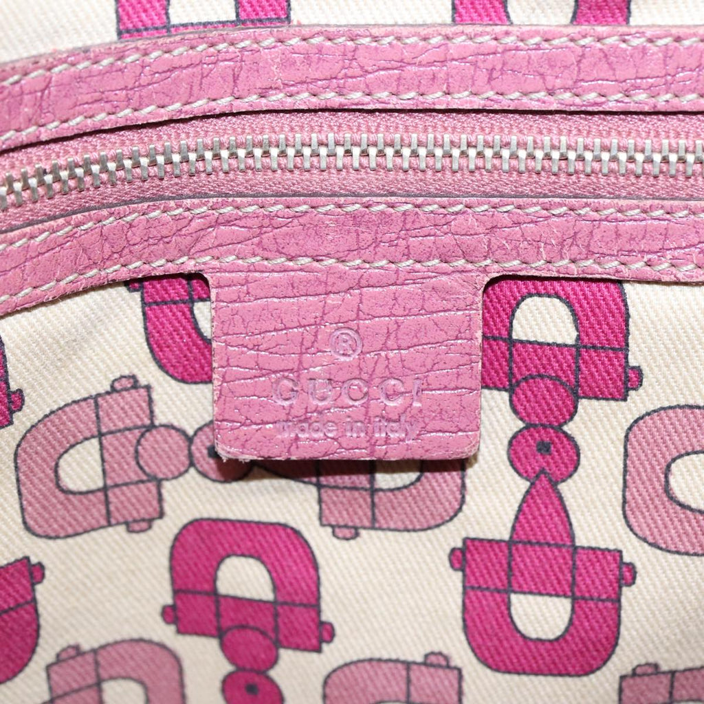 GUCCI GG Canvas Sherry Line Tote Bag Beige Gold pink 139260 90173