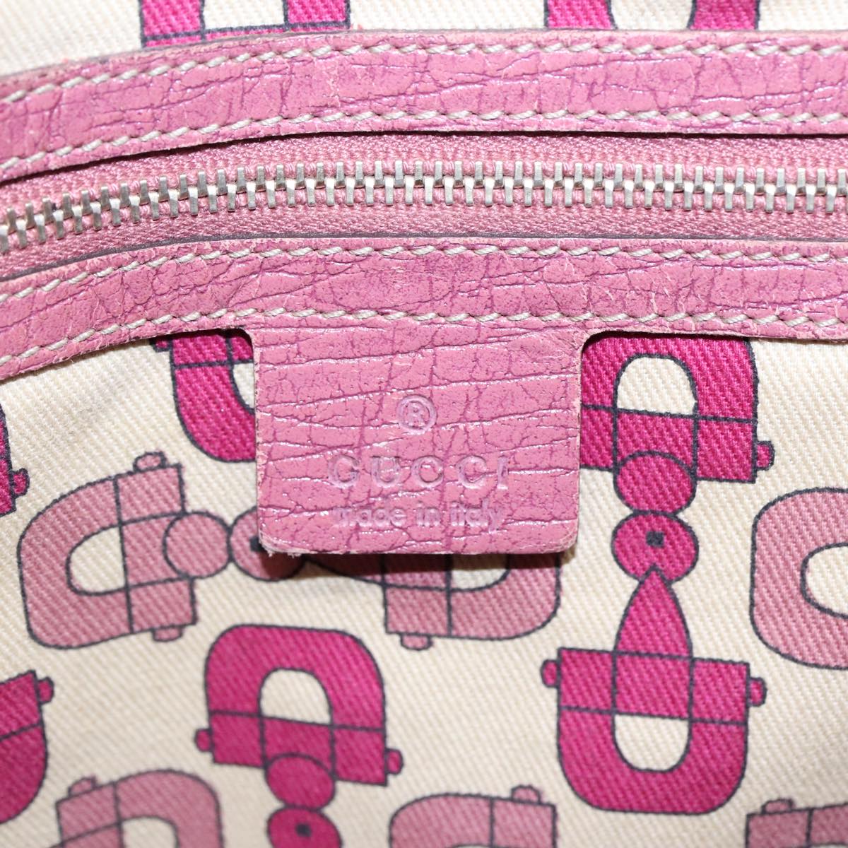 GUCCI GG Canvas Sherry Line Tote Bag Beige Gold pink 139260 90173