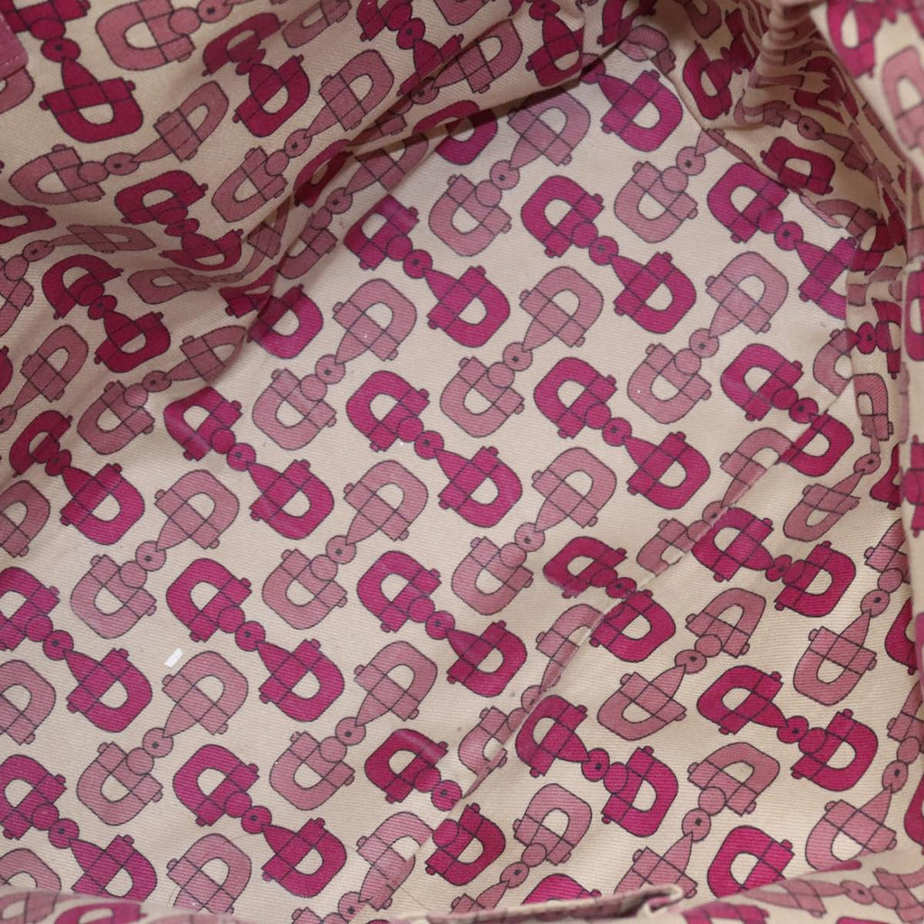 GUCCI GG Canvas Sherry Line Tote Bag Beige Gold pink 139260 90173