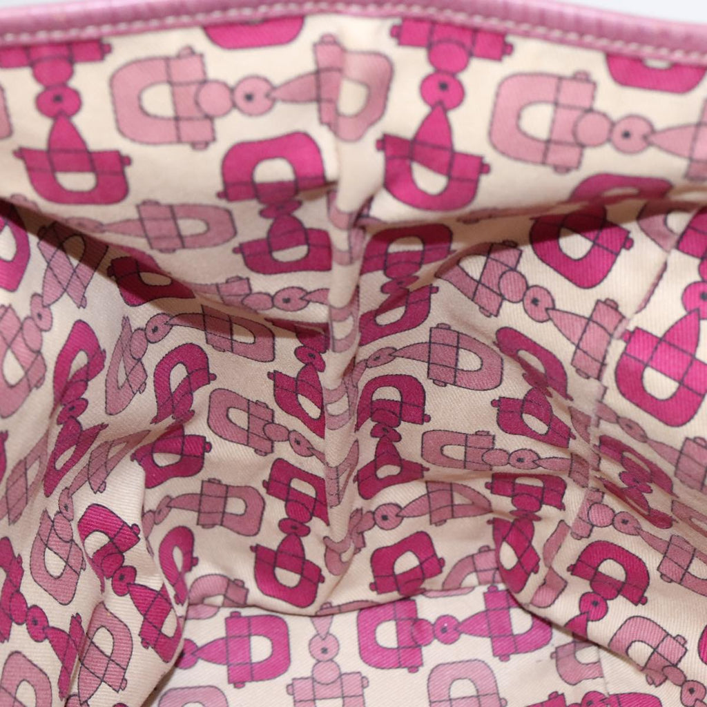 GUCCI GG Canvas Sherry Line Tote Bag Beige Gold pink 139260 90173