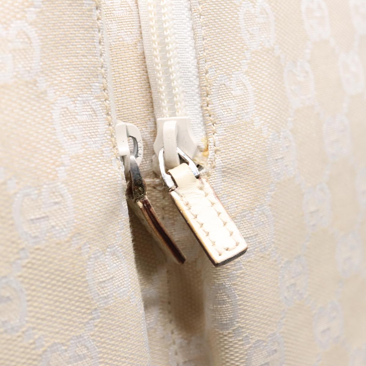 GUCCI GG Canvas Tote Bag Silver White 002 1076 2684 90174