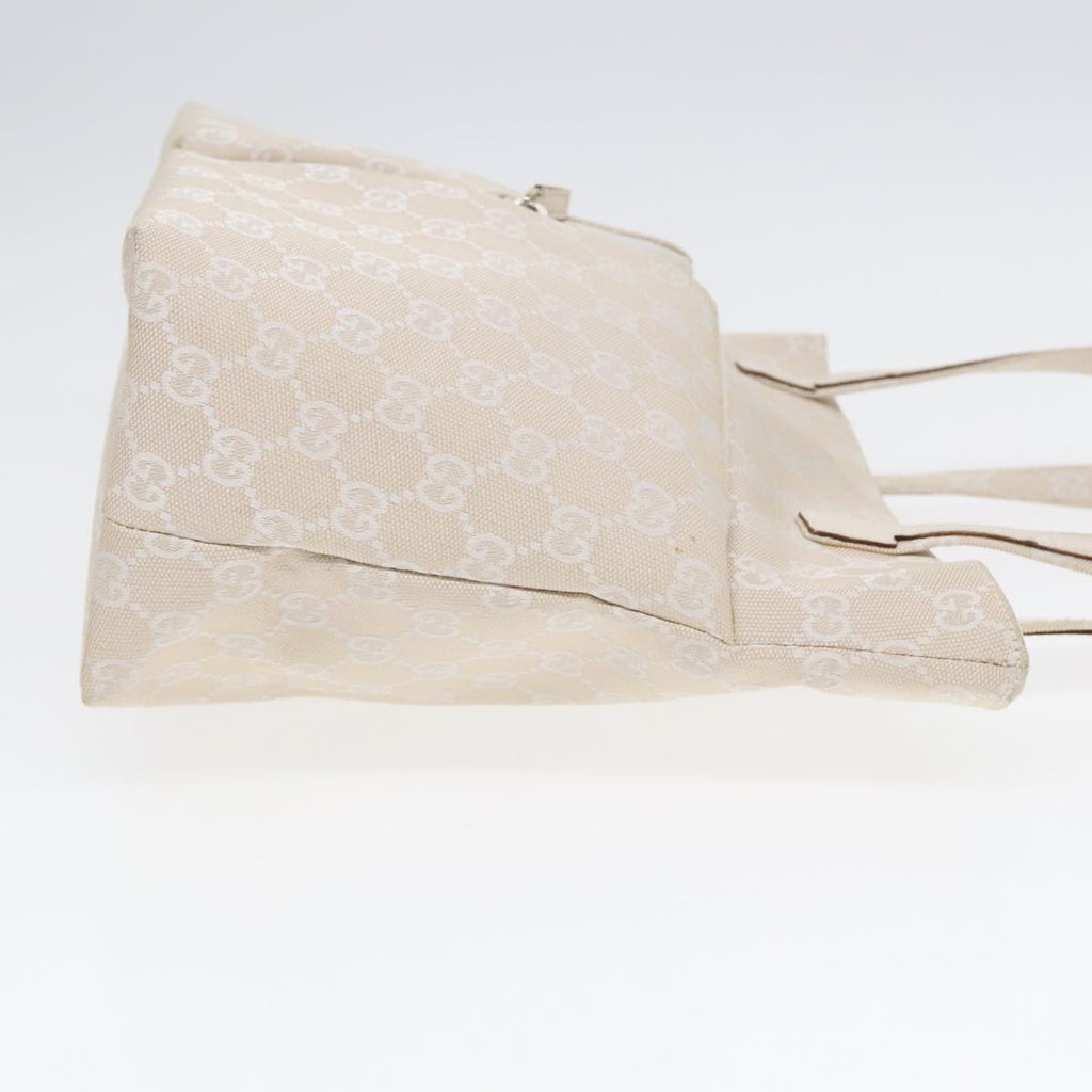 GUCCI GG Canvas Tote Bag Silver White 002 1076 2684 90174