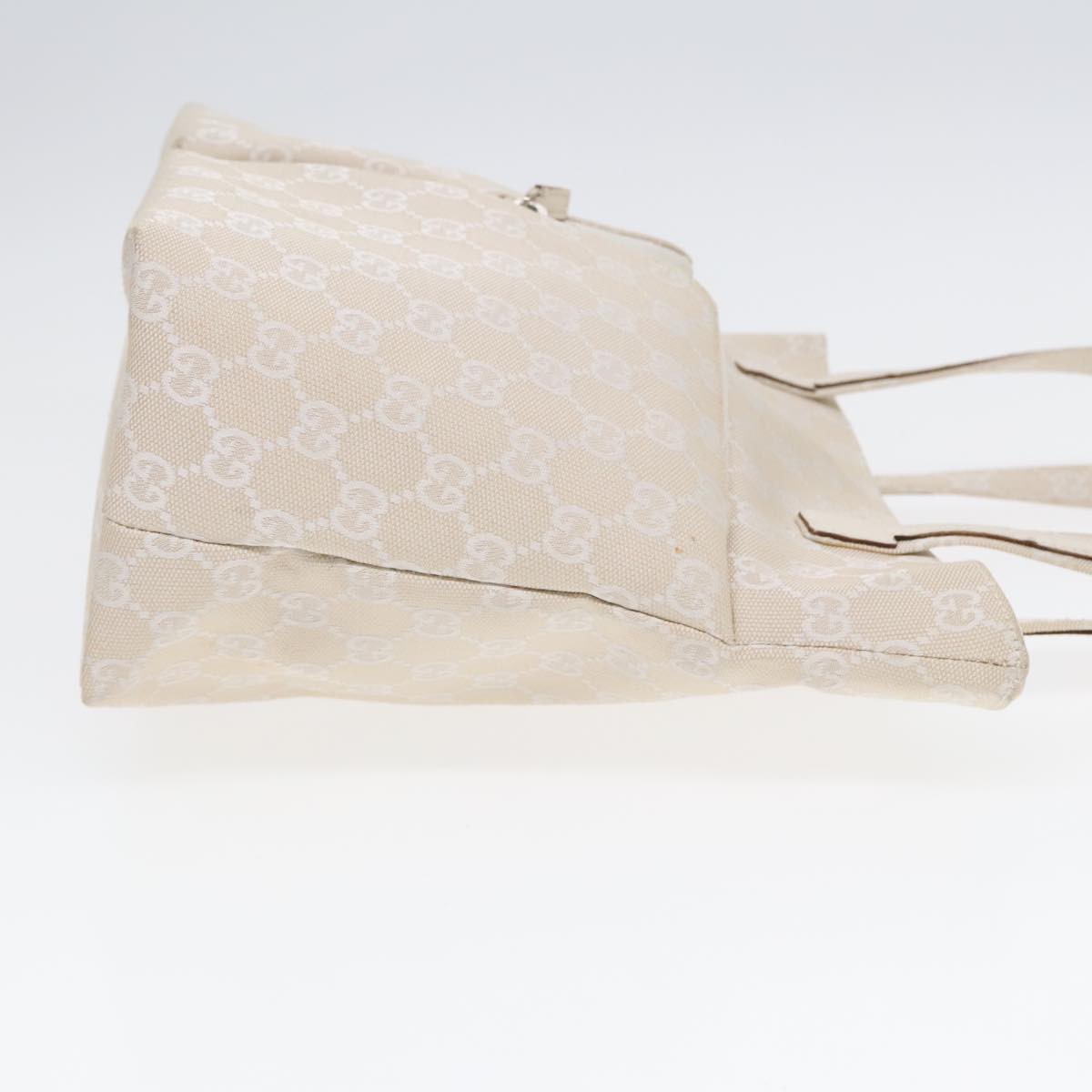 GUCCI GG Canvas Tote Bag Silver White 002 1076 2684 90174