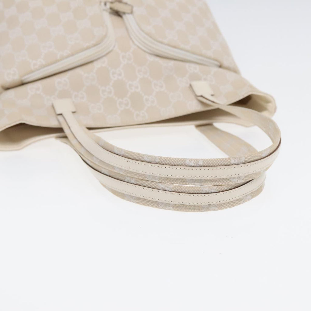 GUCCI GG Canvas Tote Bag Silver White 002 1076 2684 90174