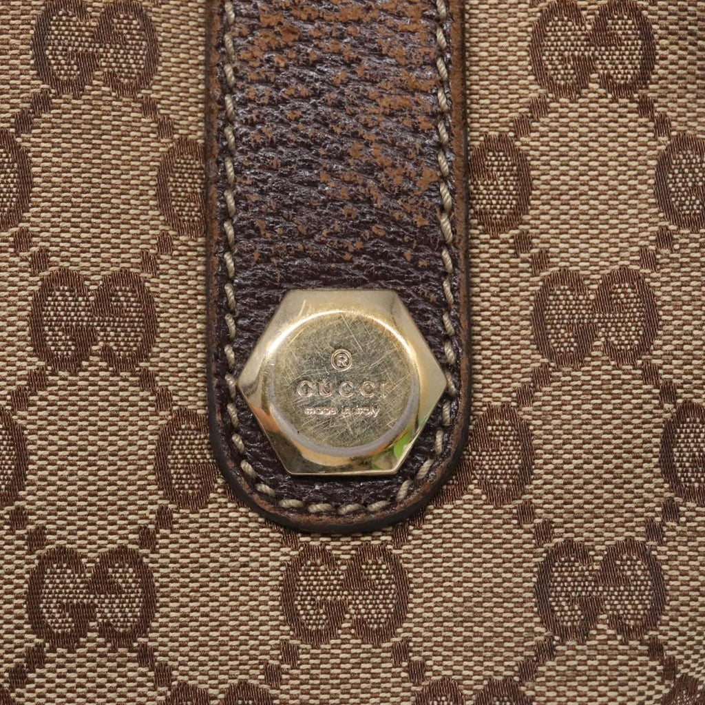GUCCI GG Canvas Tote Bag Beige Gold 153361 90175