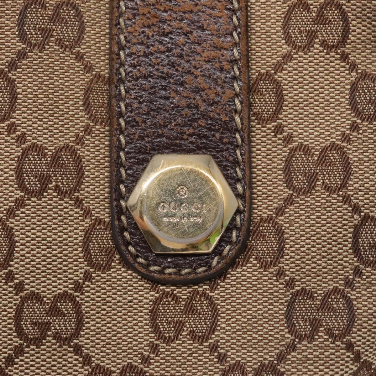 GUCCI GG Canvas Tote Bag Beige Gold 153361 90175