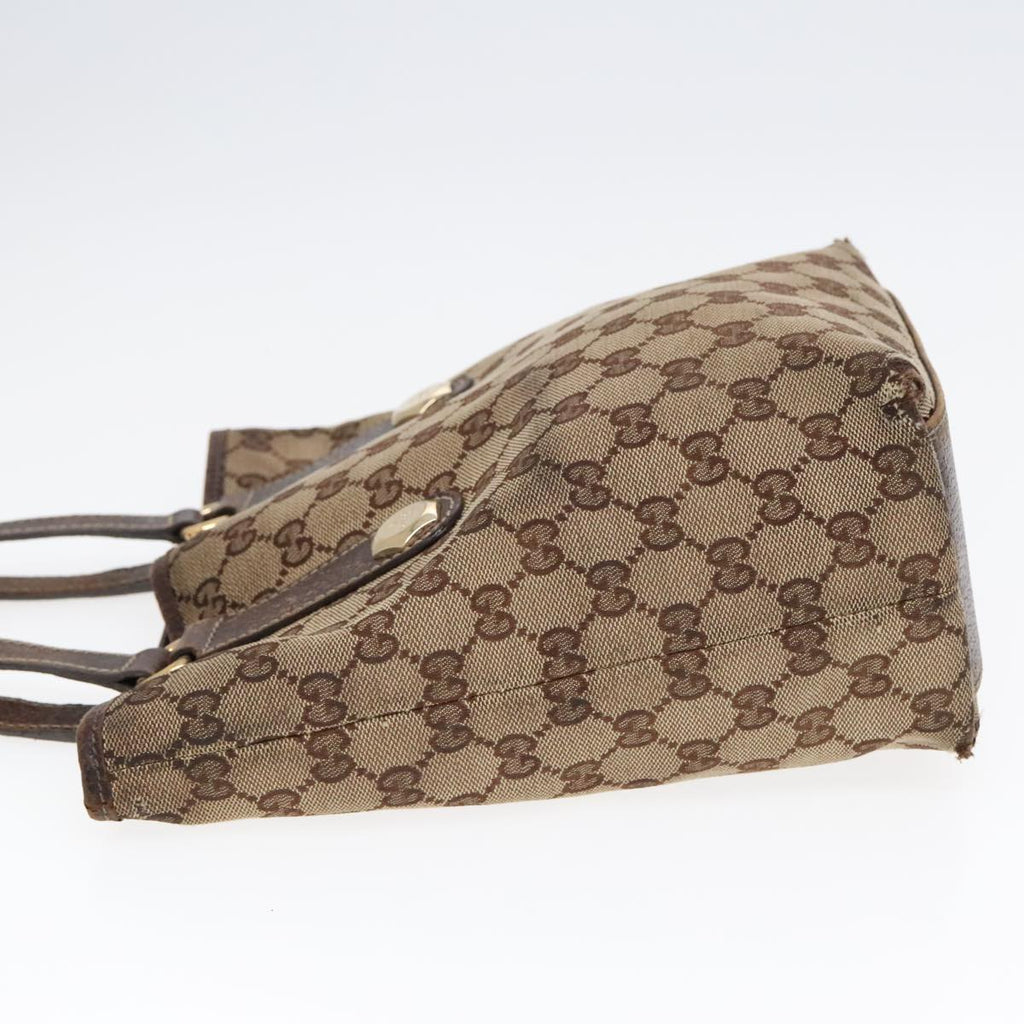 GUCCI GG Canvas Tote Bag Beige Gold 153361 90175