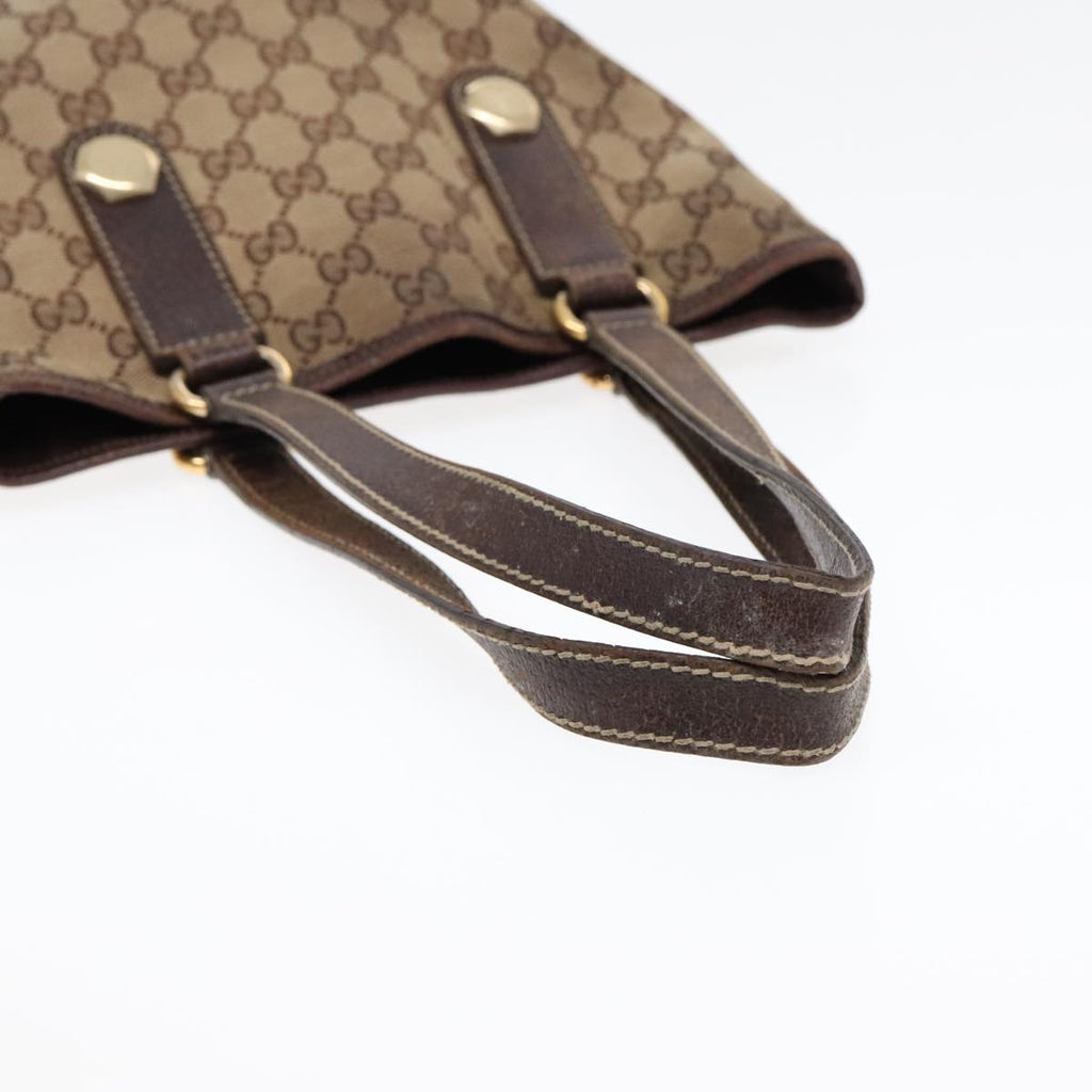 GUCCI GG Canvas Tote Bag Beige Gold 153361 90175
