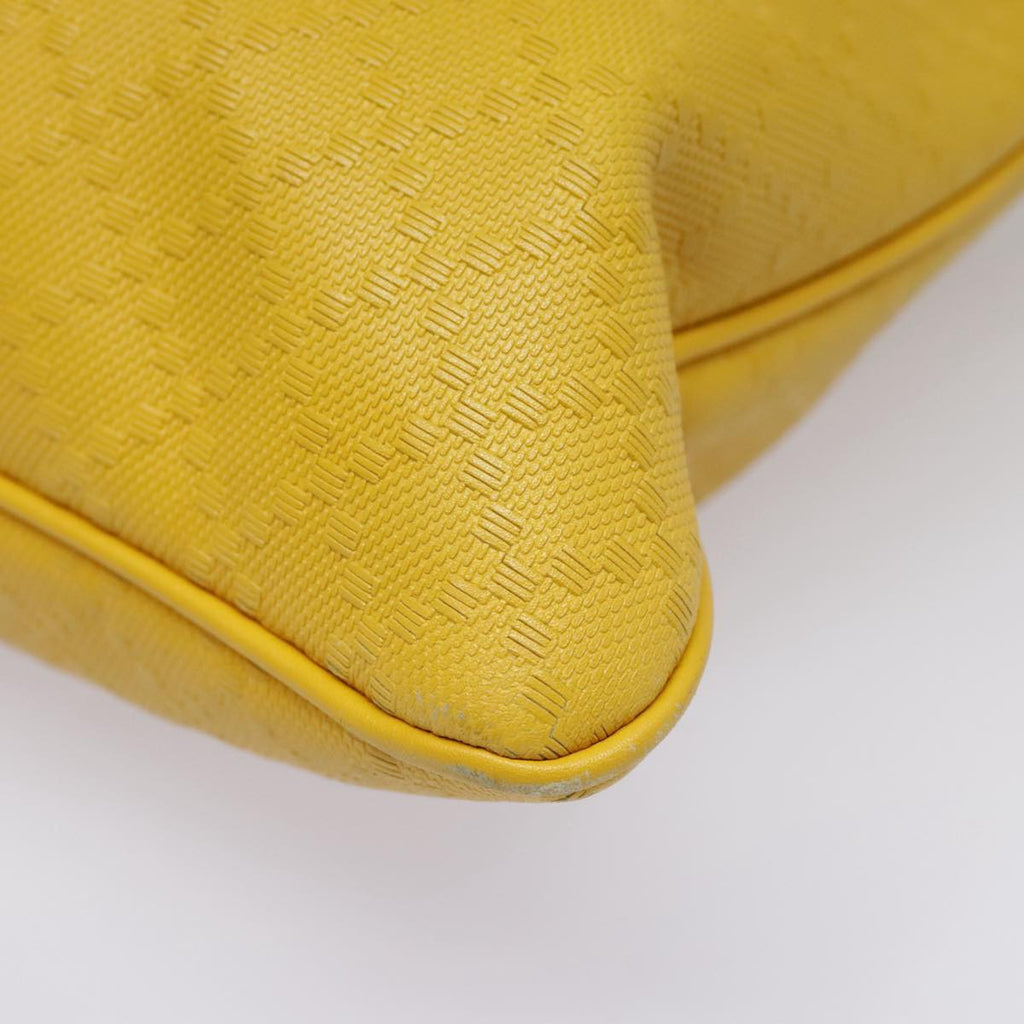 GUCCI Diamante Shoulder Bag Leather Yellow Gold 201446 90181