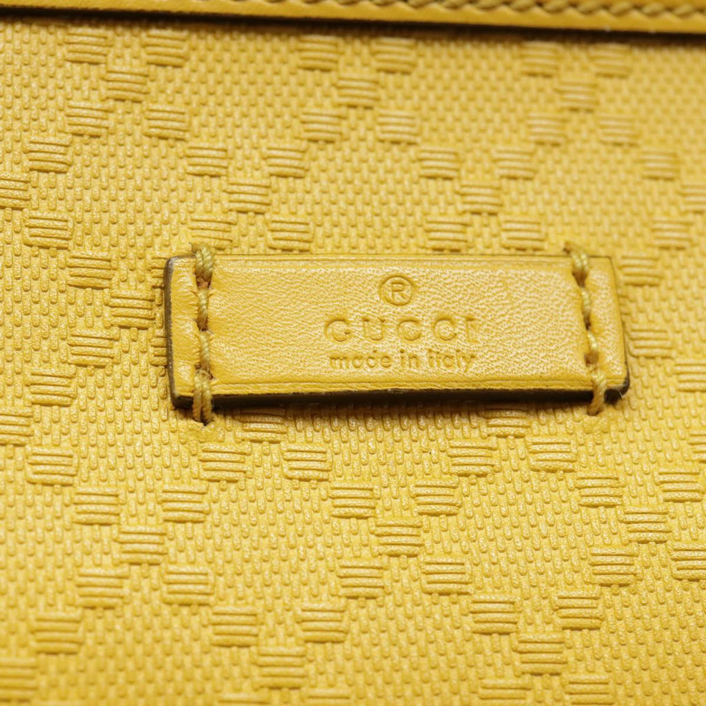 GUCCI Diamante Shoulder Bag Leather Yellow Gold 201446 90181