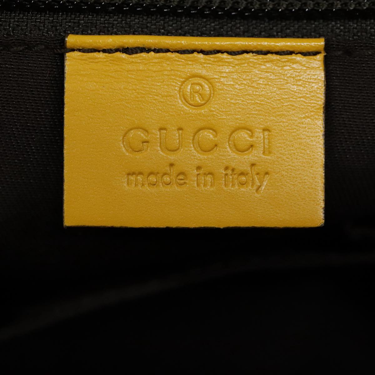 GUCCI Diamante Shoulder Bag Leather Yellow Gold 201446 90181