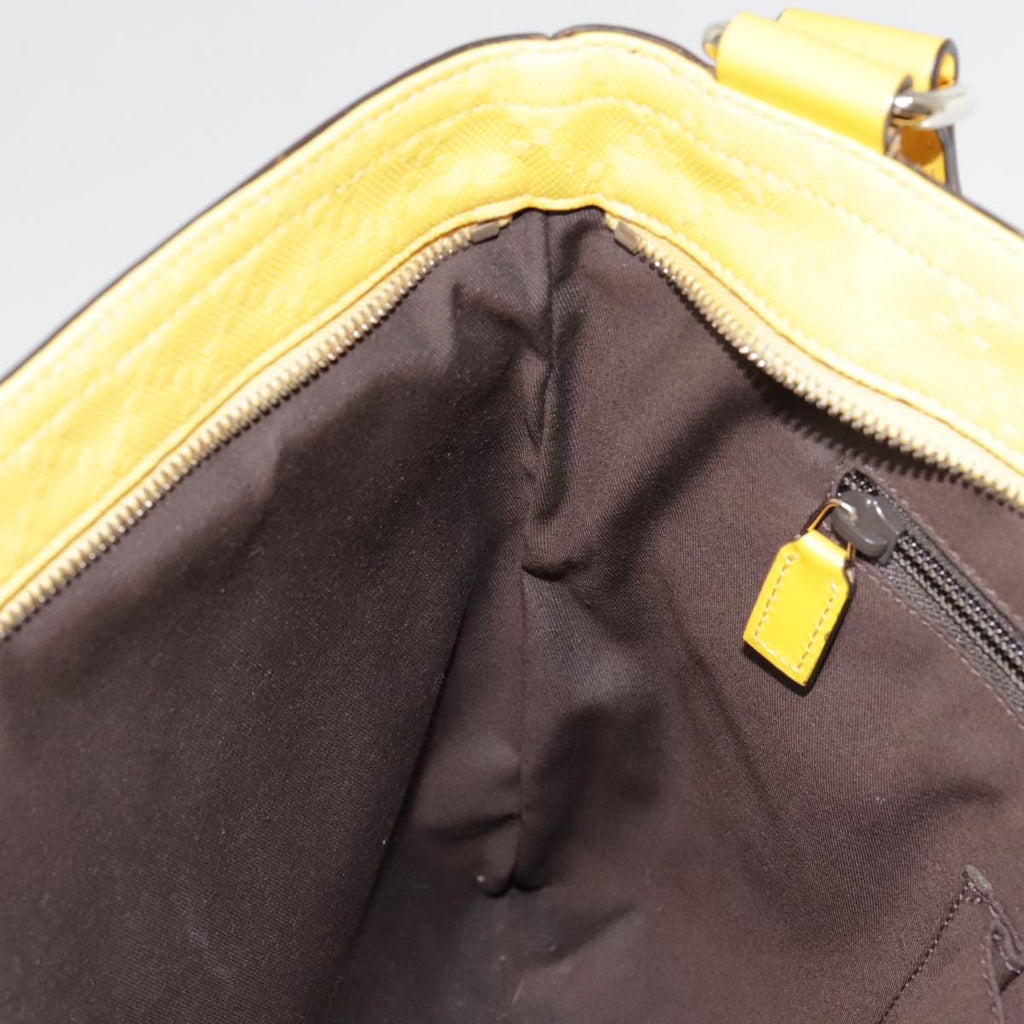 GUCCI Diamante Shoulder Bag Leather Yellow Gold 201446 90181