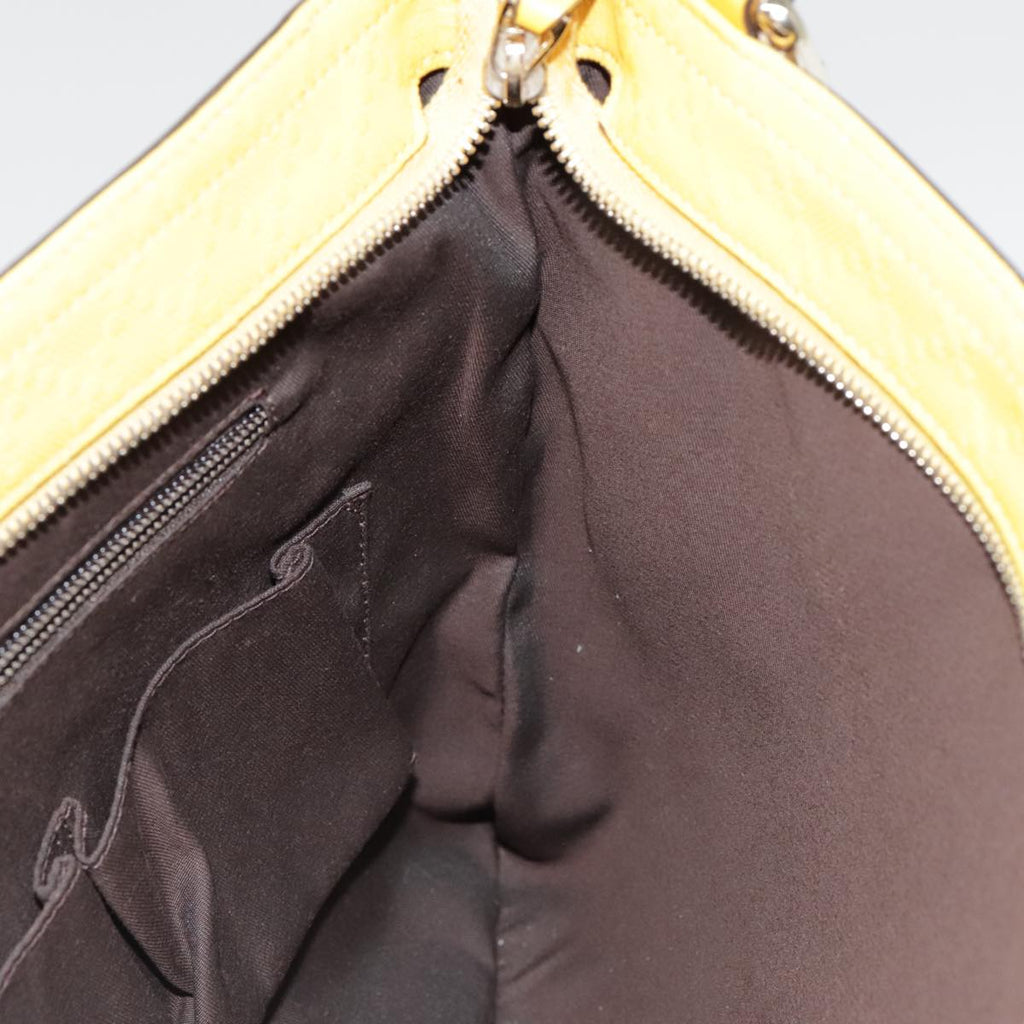GUCCI Diamante Shoulder Bag Leather Yellow Gold 201446 90181
