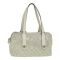 GUCCI GG Canvas Hand Bag Gray Gold 152457 90182