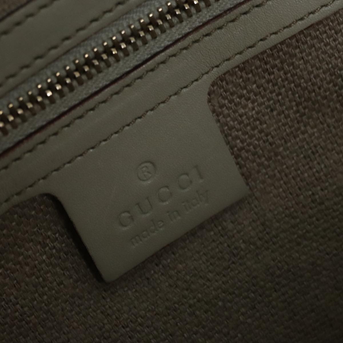 GUCCI GG Canvas Hand Bag Gray Gold 152457 90182