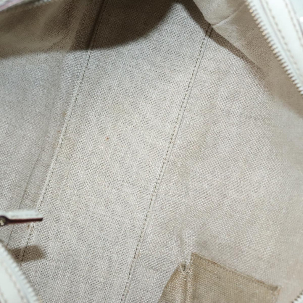 GUCCI GG Canvas Hand Bag Gray Gold 152457 90182