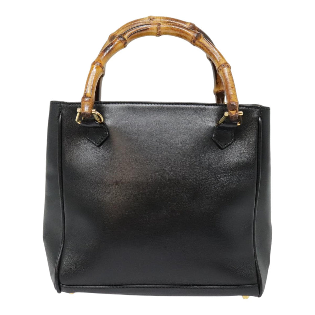 GUCCI Bamboo Shoulder Bag 2way Black Gold 000 122 0316 90183
