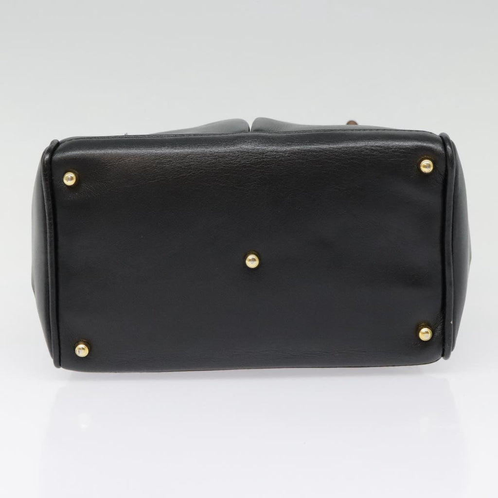 GUCCI Bamboo Shoulder Bag 2way Black Gold 000 122 0316 90183