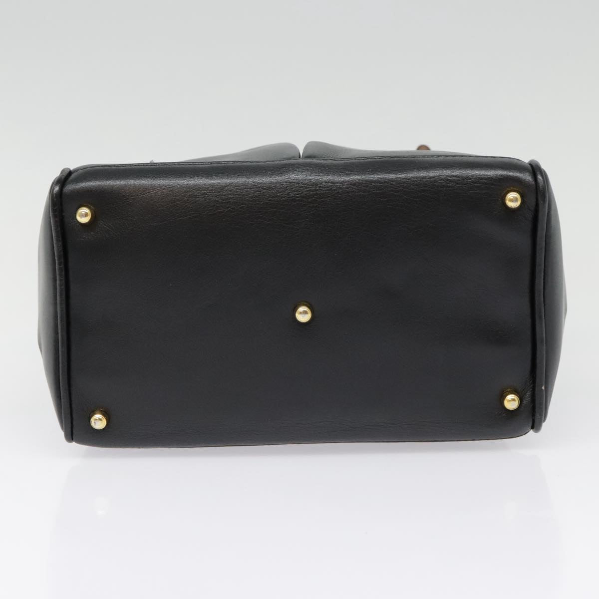 GUCCI Bamboo Shoulder Bag 2way Black Gold 000 122 0316 90183
