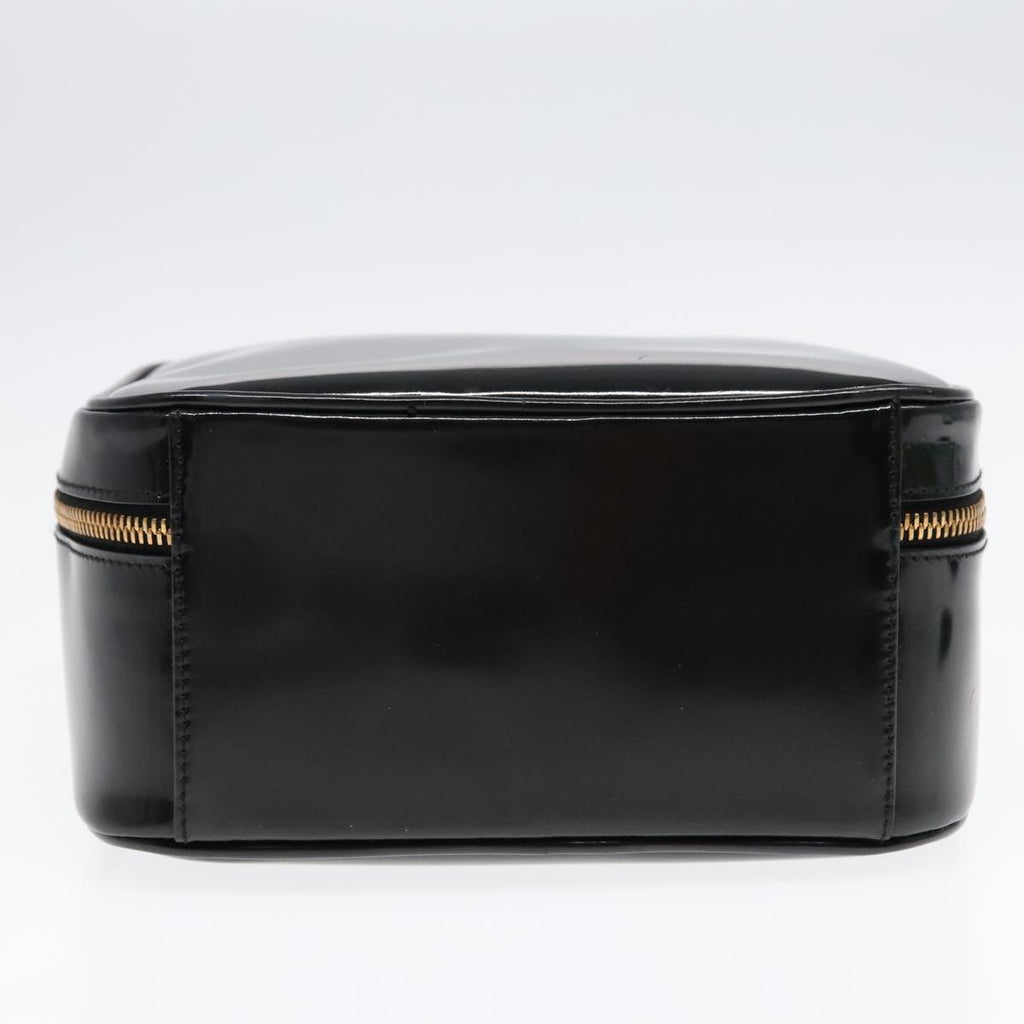 GUCCI Hand Bag Leather 2way Black Gold 90184