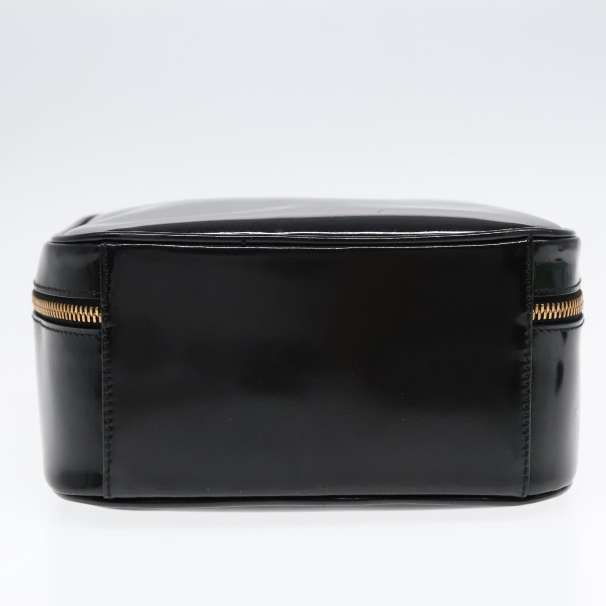 GUCCI Hand Bag Leather 2way Black Gold 90184