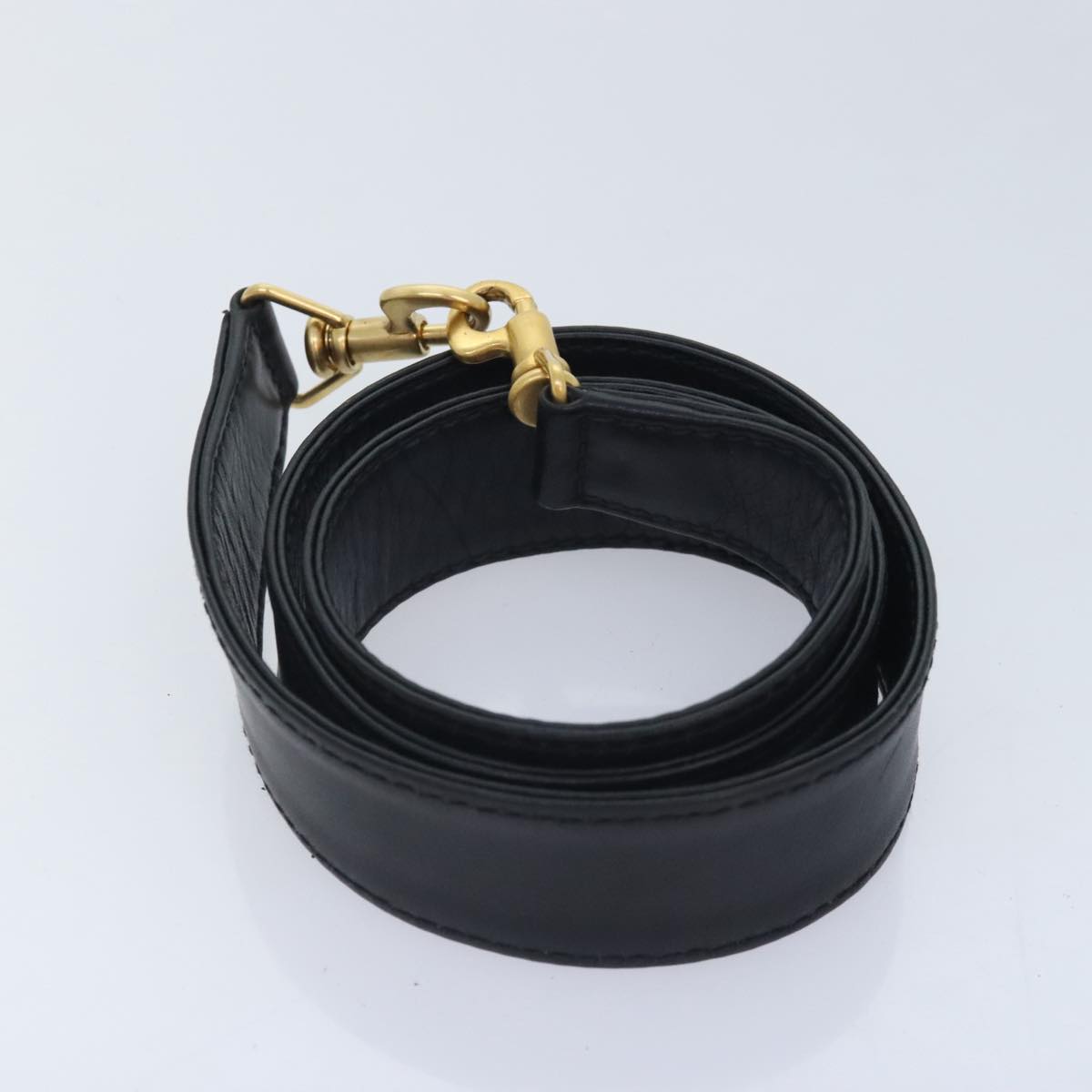 GUCCI Bamboo Shoulder Bag Suede 2way Black Gold 001 1014 1577 0 90188