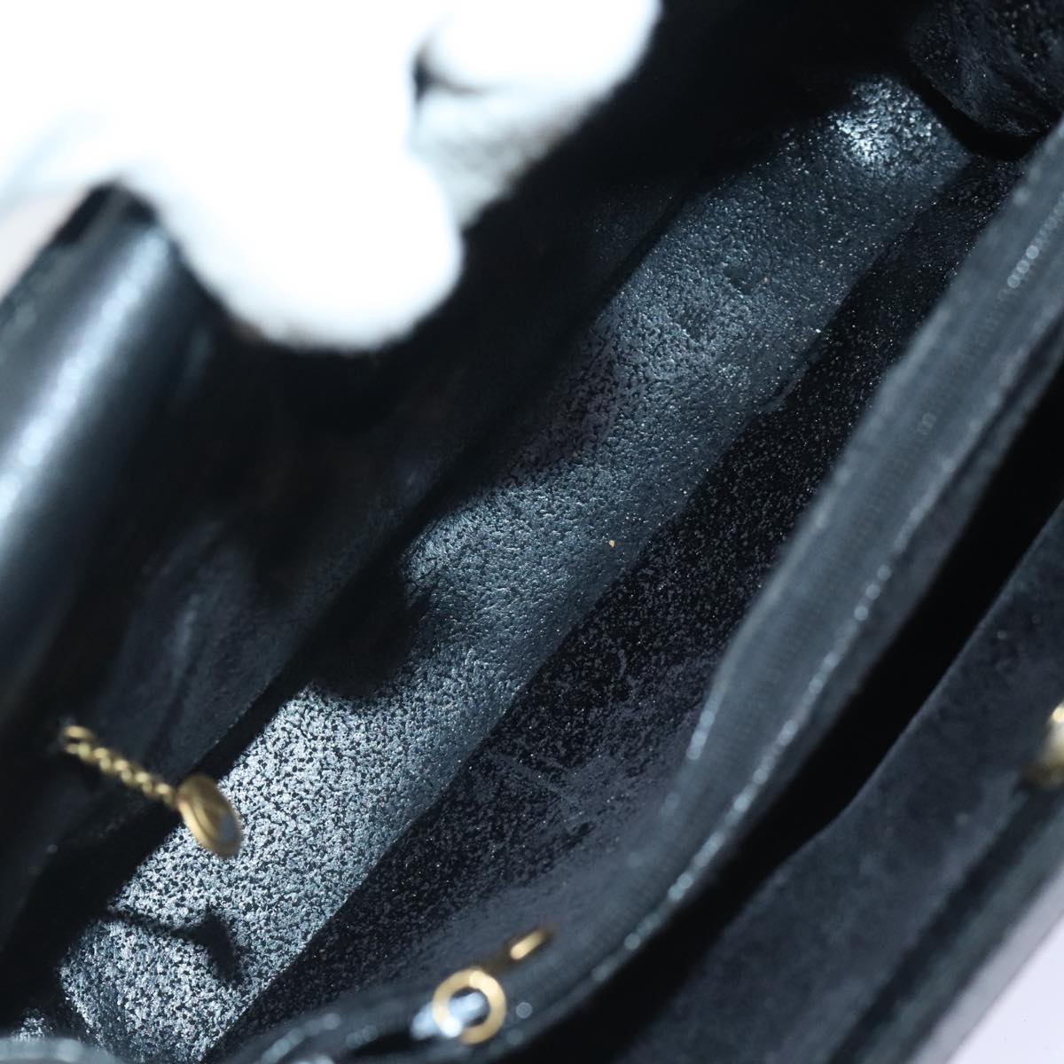 GUCCI Bamboo Hand Bag Leather Black Gold 002 1186 0260 90190