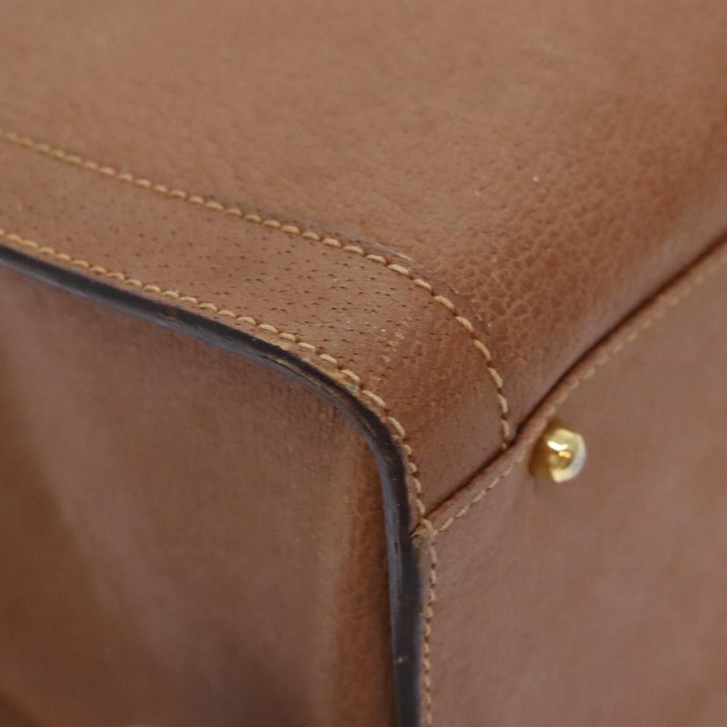 GUCCI Bamboo Hand Bag Leather Brown Gold 002 0260 2615 90191