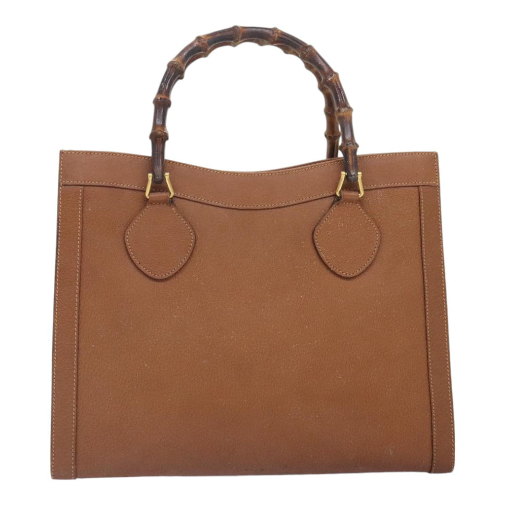 GUCCI Bamboo Hand Bag Leather Brown Gold 002 0260 2615 90191