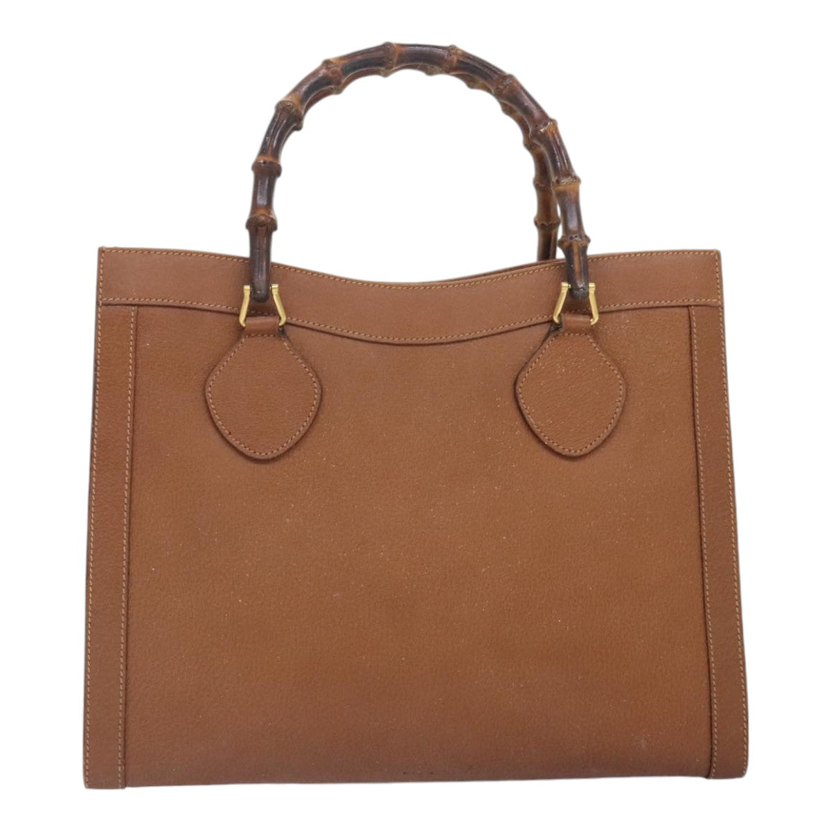 GUCCI Bamboo Hand Bag Leather Brown Gold 002 0260 2615 90191