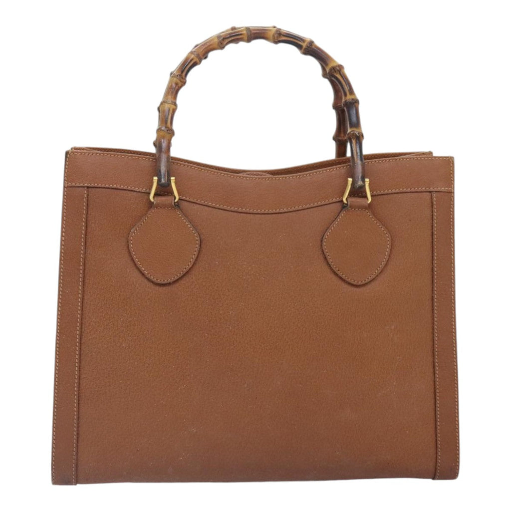 GUCCI Bamboo Hand Bag Leather Brown Gold 002 0260 2615 90191
