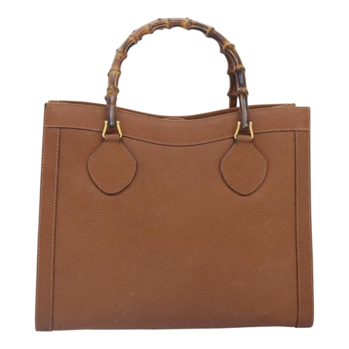 GUCCI Bamboo Hand Bag Leather Brown Gold 002 0260 2615 90191