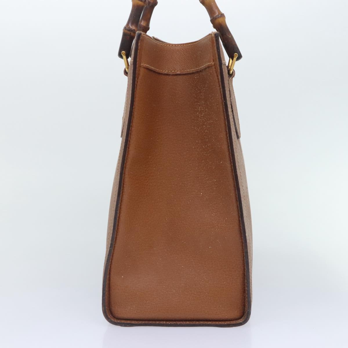 GUCCI Bamboo Hand Bag Leather Brown Gold 002 0260 2615 90191